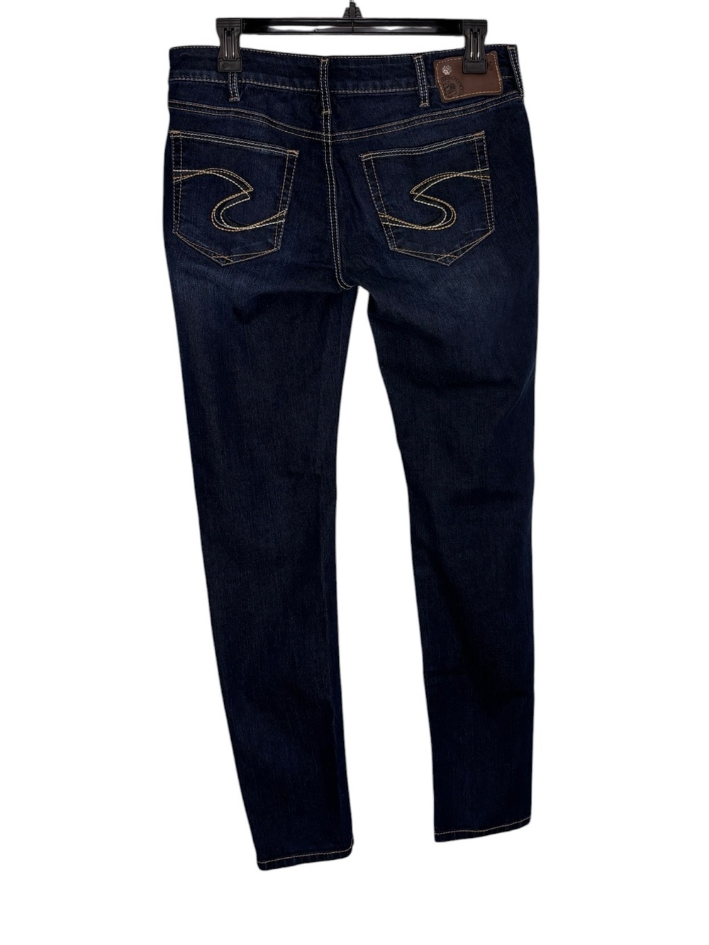 Silver Jeans 30 X 31 Dark Wash Blue Suki Jegging Skinny Low Rise Vintage Y2K - Picture 2 of 5
